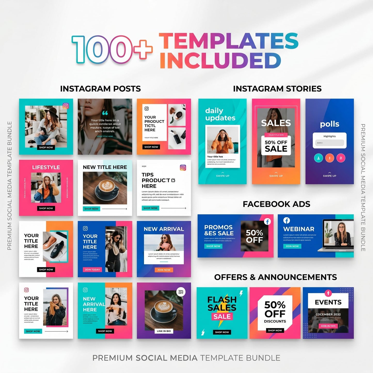 (PSD) – 100+ Instagram & Ad DSocial Media Post Template Bundleesigns for Business Growth